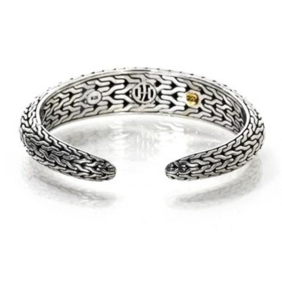 JOHN HARDY Stirling Slver & Hammered 22K Gold Cuff - Picture 5 of 7